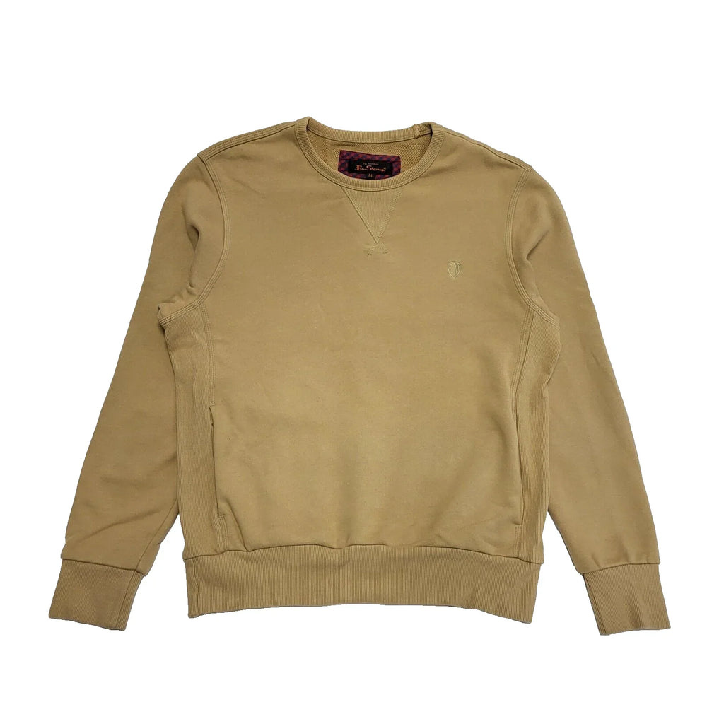 Ben Sherman Beige Crew Neck Long Sleeve Sweatshirt Men's UK M EU 50 K342