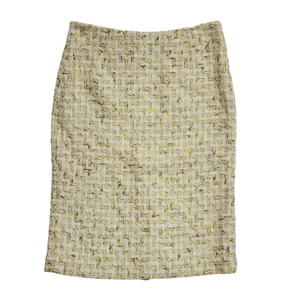 Hobbs Vintage 90's Cream Pencil Zip Skirt Uk Women's Size 8 W26 Bnwt