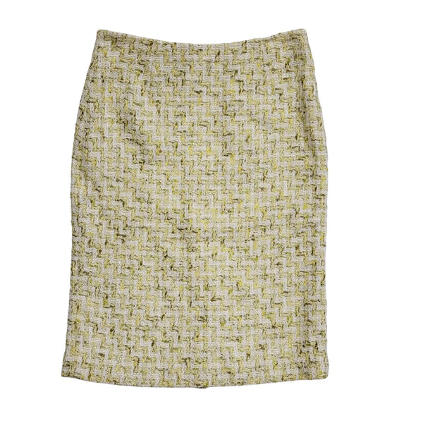 Hobbs Vintage 90's Cream Pencil Zip Skirt Uk Women's Size 8 W26 Bnwt