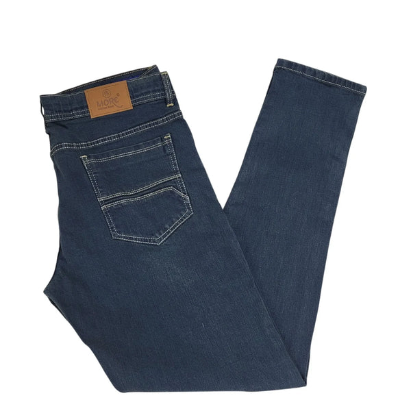 More Western Jeans Dark Blue Tapered Denim Uk Men's Size XL W36 L32
