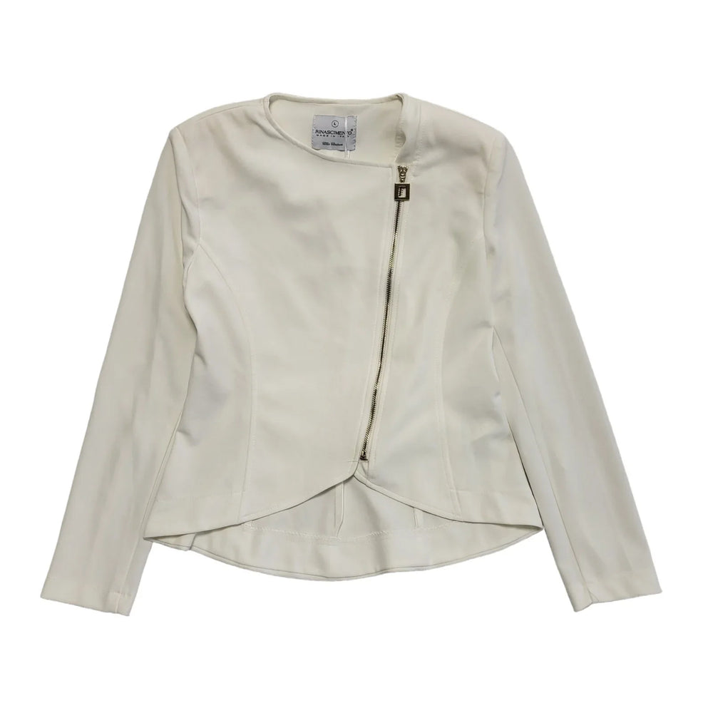 Rinascimento White Zipped Dress Jacket Uk Women's Size Large Bnwt CC633