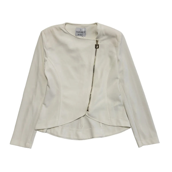 Rinascimento White Zipped Dress Jacket Uk Women's Size Large Bnwt CC633