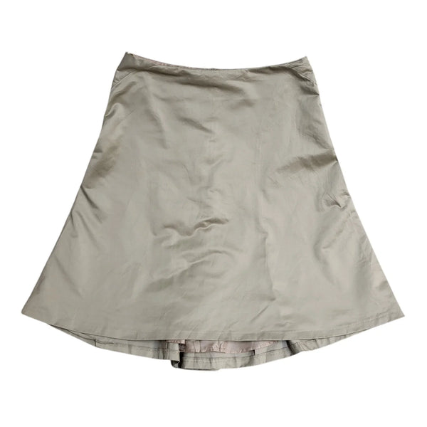 Monsoon Mocha Zip Skirt Uk Women's Size 16 W34 Bnwt FF2