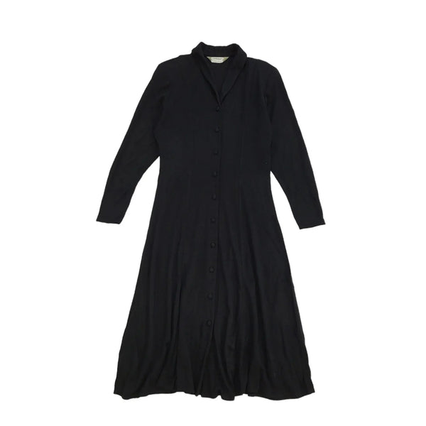 90s Vintage St Michael Black Daywear Dress Women's Size 12