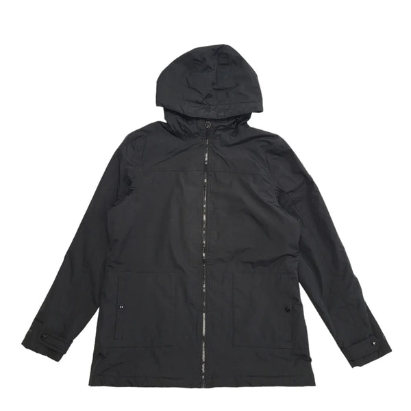 Regatta Zipped Black Hooded Coat Uk Women's Size 16 DD357