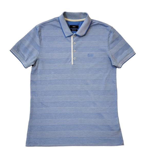 Hugo Boss Blue Regular Fit Short Sleeve Collared Polo Shirt Men's Uk S G770