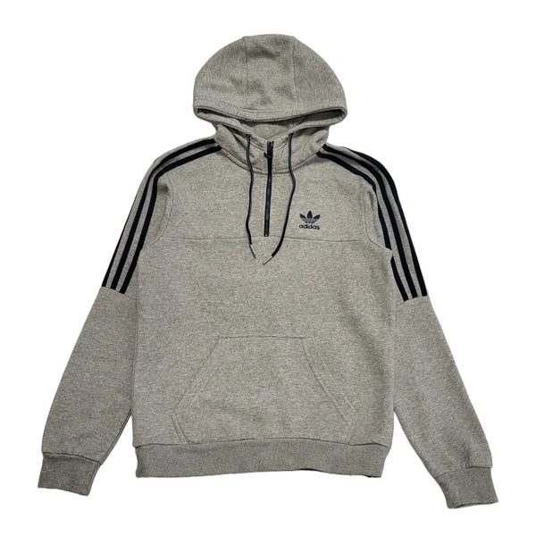 Adidas Grey Drawstring Pullover Sweatshirt Hoodie UK Men's XS K481