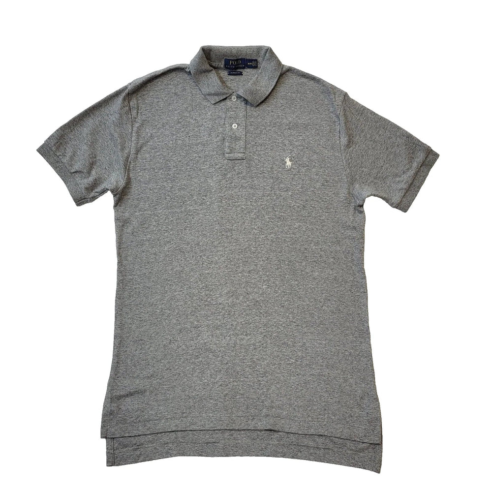 Ralph Lauren Grey Short Sleeve Classic Fit Casual Polo Shirt Men's Medium H881