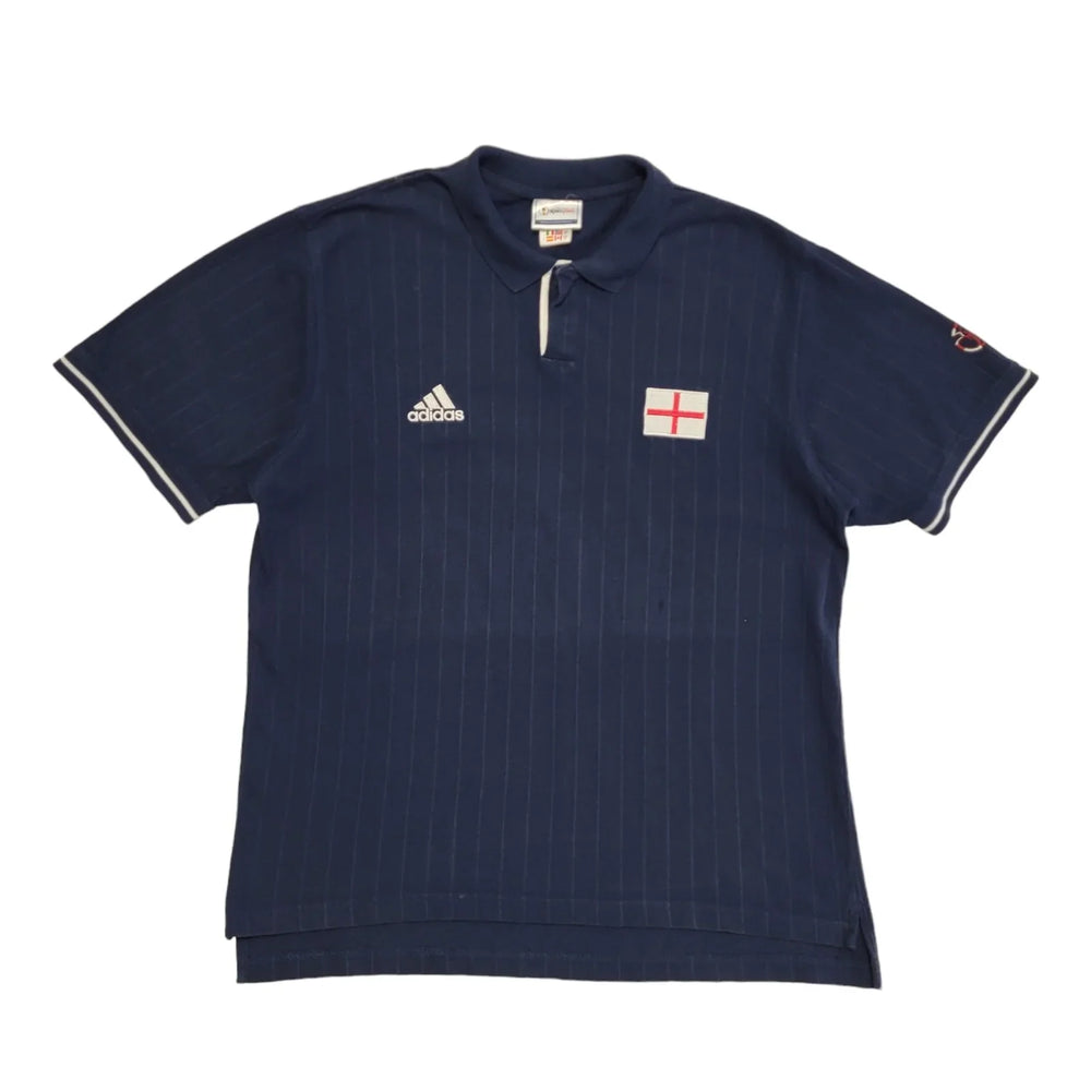 Adidas Y2K Blue 2002 Fifa World Cup Short Sleeve Polo Shirt Mens Size L