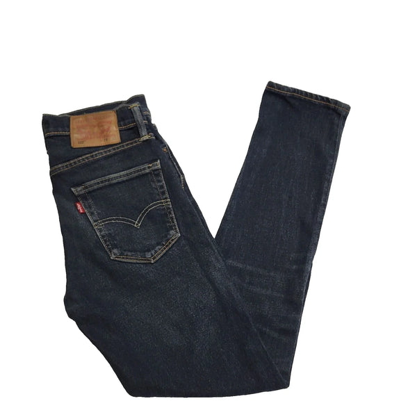 Levi's 522 Dark Blue Straight Leg Zipper Denim Jeans UK Men's XS W28 L32 K90