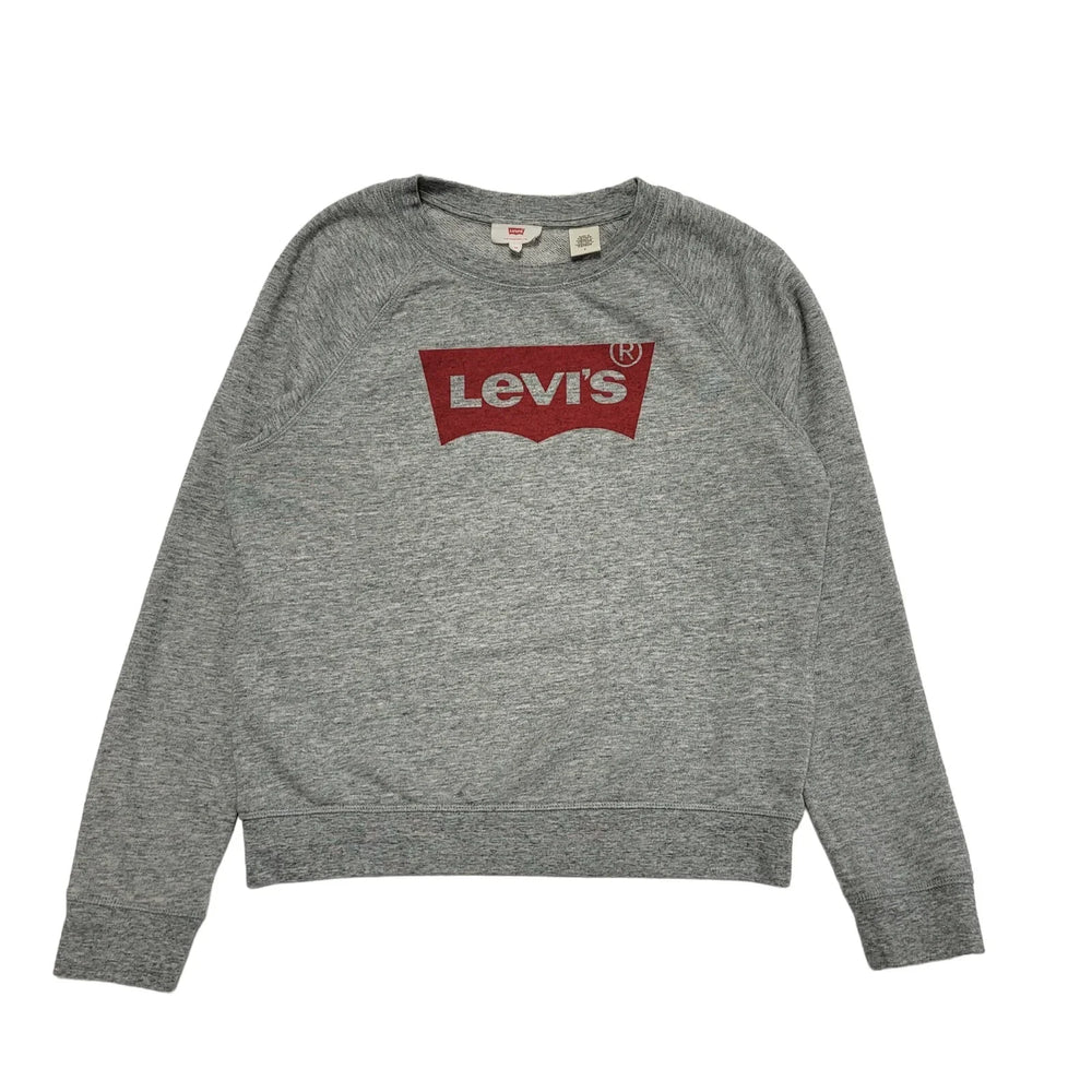 Levi's Grey Sports Sweatshirt Crew Neck Long Sleeve Womens UK M CC761