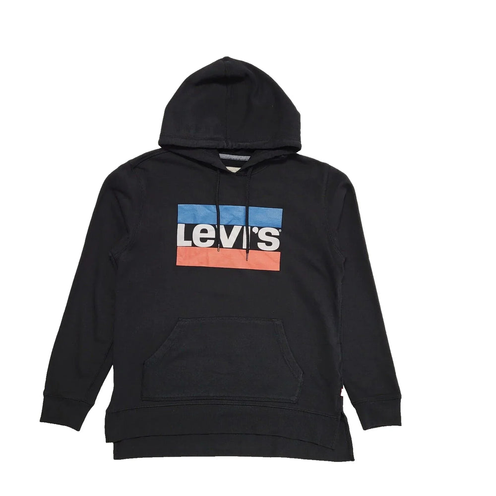 Levi's Black Drawstring Pullover Sweatshirt Hoodie Uk Men's M L566