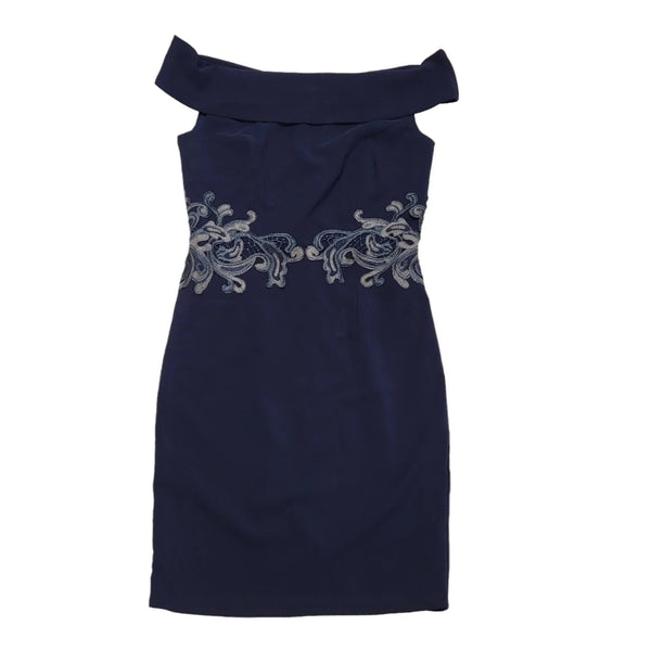 Little Mistress Blue Off Shoulder Formal Dress Women's BNWT UK 14 K932