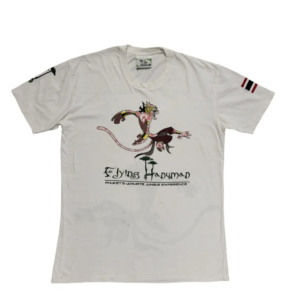 Flying Hanuman White Phukets Jungle Vintage Short Sleeve T-Shirt Mens Size XL
