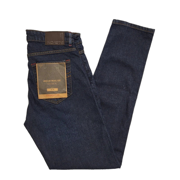 Industrialize Dark Blue Straight Zip Fly Denim Jeans Men's  uk S W30 L34 H312