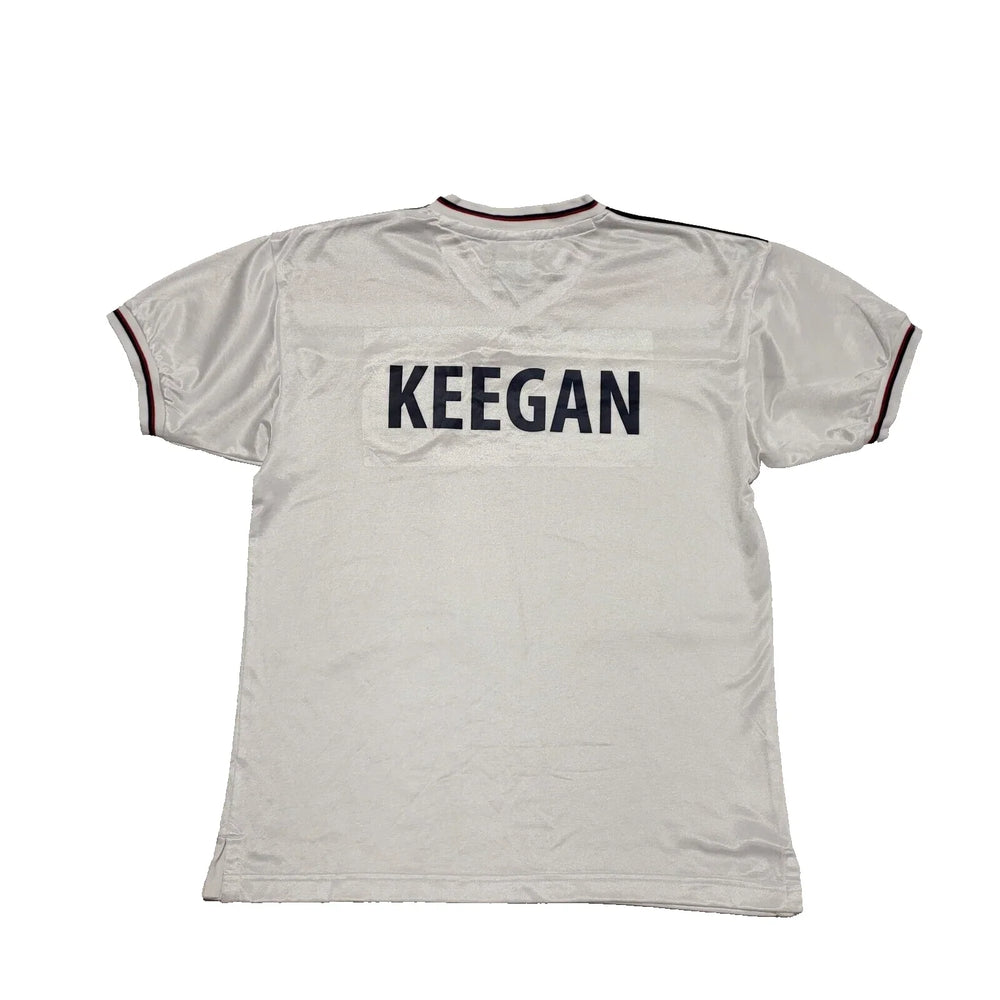 Score Draw 90s England White Keegan Football Shirt Uk Men's Size Medium