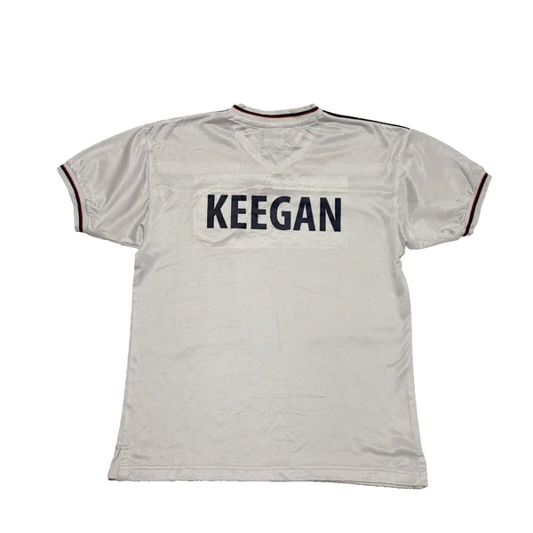 Score Draw 90s England White Keegan Football Shirt Uk Men's Size Medium