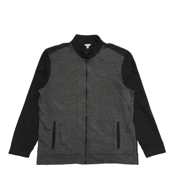 Calvin Klein Grey Black L/Sleeve zipped Cotton Cardigan UK Men's 2xL K318