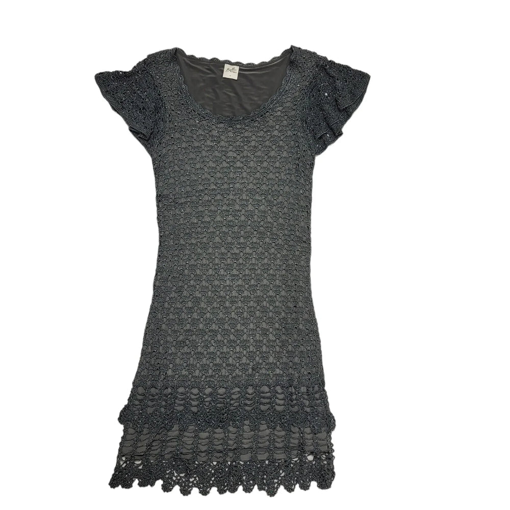 Belle By Oasis Y2K Grey Laced Short Party Dress UK Size Medium