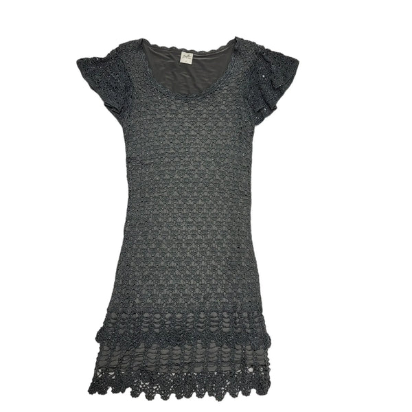 Belle By Oasis Y2K Grey Laced Short Party Dress UK Size Medium