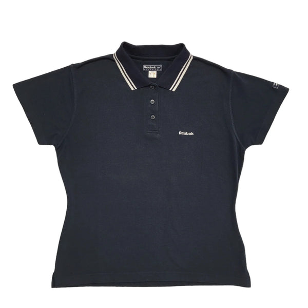 Reebok Vintage 90's Blue Sports  Polo Short Sleeve T-Shirt Women's UK Size 16