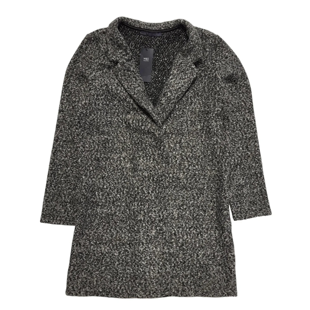 Marks & Spencer Grey Long Sleeve Coat UK Women's 12 BNWT H699