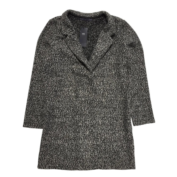 Marks & Spencer Grey Long Sleeve Coat UK Women's 12 BNWT H699