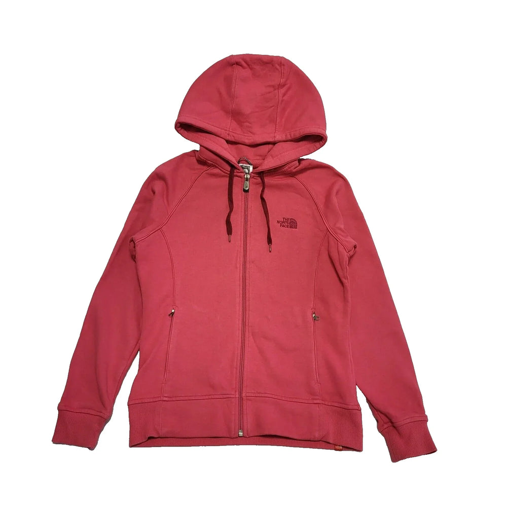 The North Face Pink Zip Drawstring Sweatshirt Hoodie UK Women's Size M K812