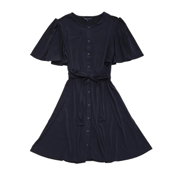 French Connection Navy Short Sleeve Fit & Flare Dress Women's Size 10 Bnwt DD100