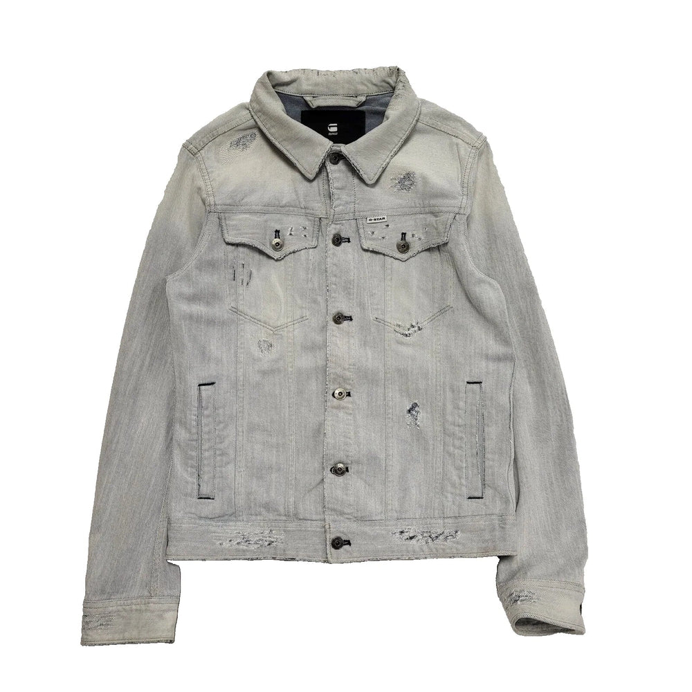 G-Star Light Blue Button Denim Jacket Uk Men's Size Medium L480
