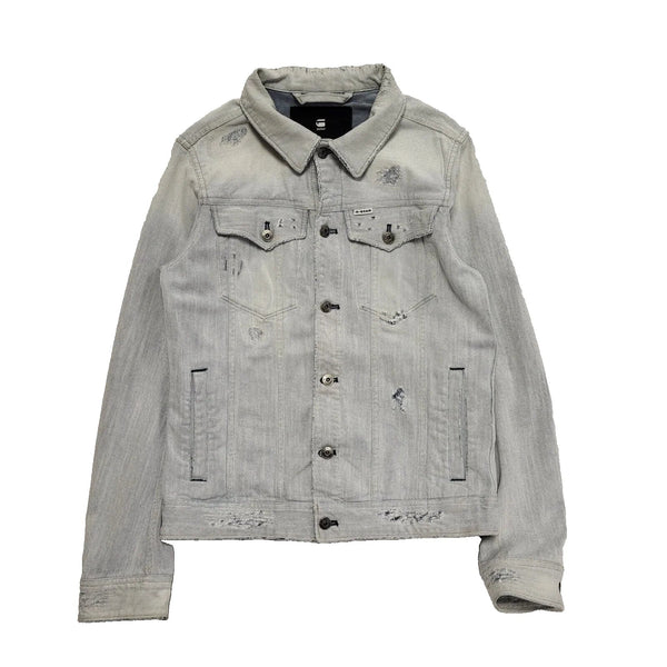 G-Star Light Blue Button Denim Jacket Uk Men's Size Medium L480