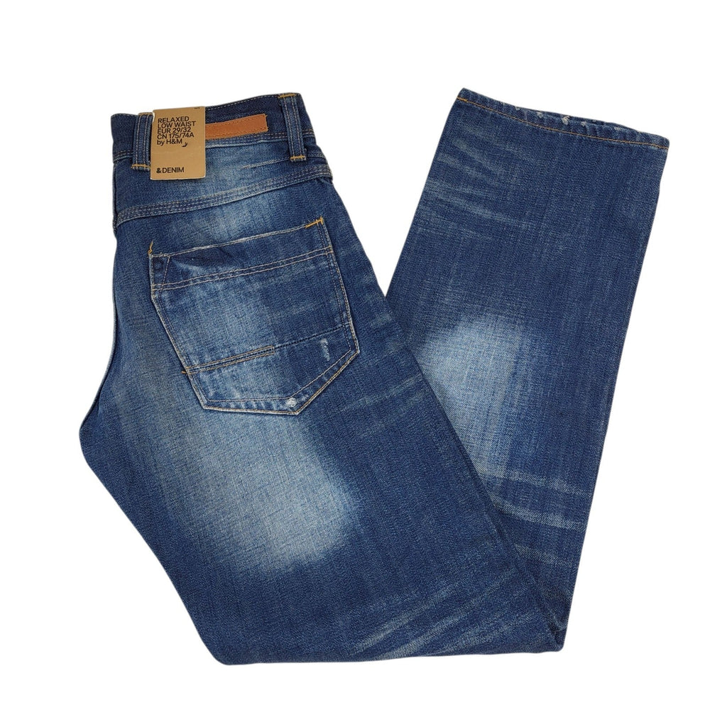 &Denim Dark Blue Straight Relaxed Denim Jeans Uk Men's XS W29 L32 L722
