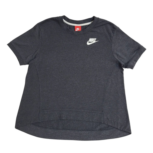 Nike T-Shirt 90s Vintage Grey Round Cropped Neck  Uk Women's Size XL