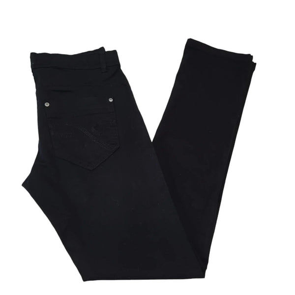 Sisley Black Straight Stretch Denim Jeans uk Boy's 3XL W30 L32 EE140