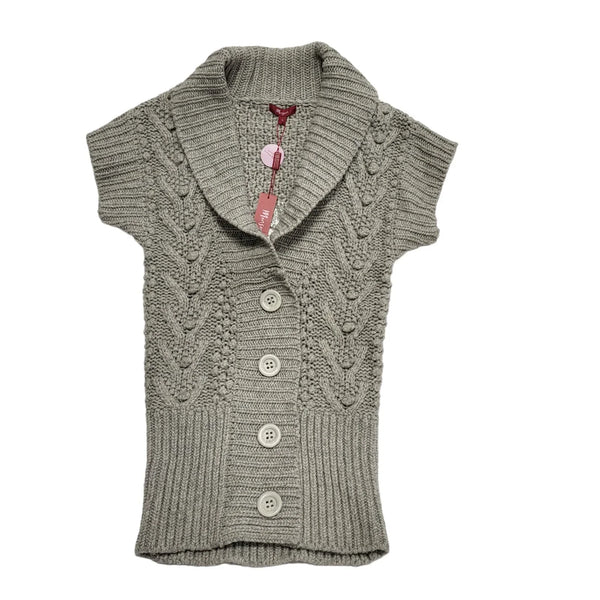Monsoon Grey Hand Knitted Button Cardigan Women's BNWT uk S 8 eu 36 H348
