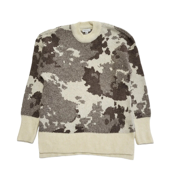 Warehouse Brown & Cream Round Neck Jumper Womens UK Size 10 BNWT CC600