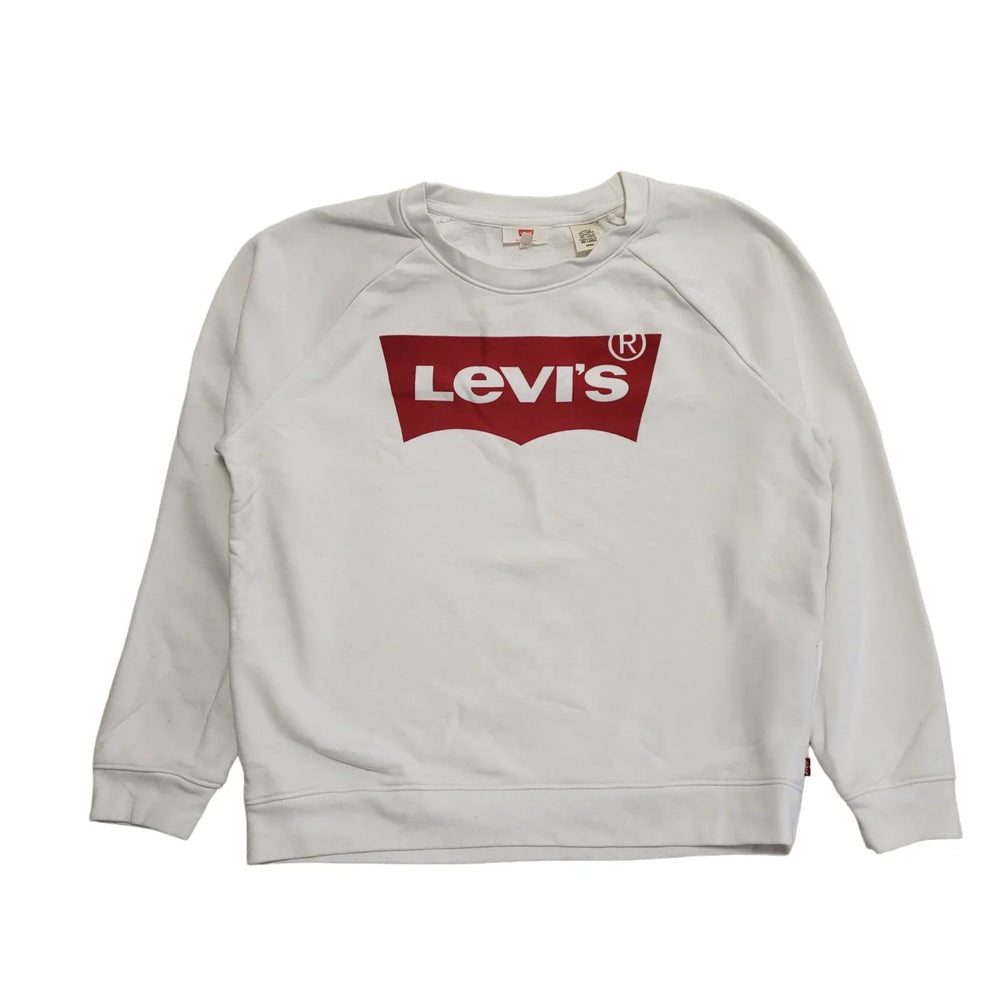 Levi's White Spell Out Long Sleeve Sweatshirt Women's UK S 8 EU 36 H217