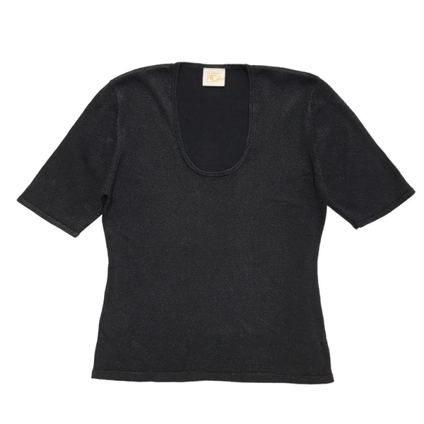Country Casuals Vintage 90s Black Round Neck T-Shirt Uk Women's Size L
