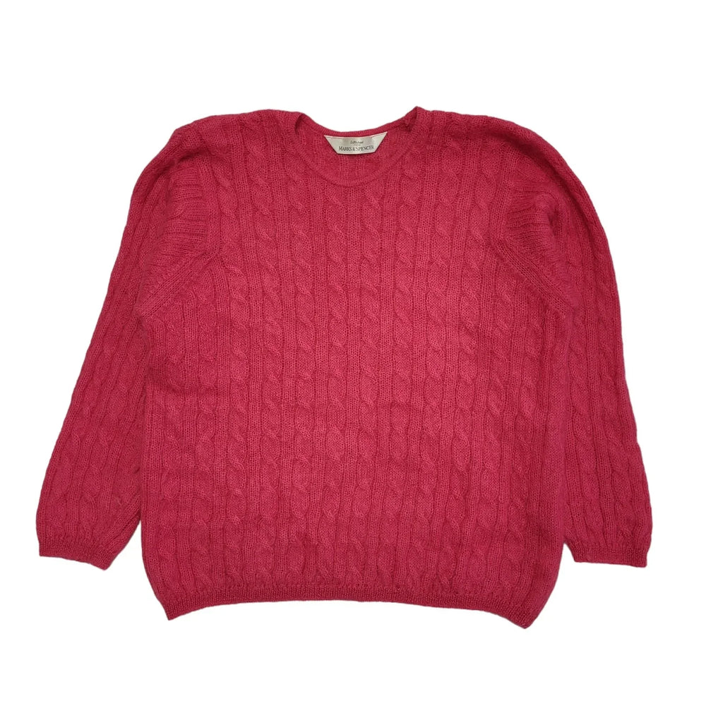Marks & Spencer Vintage 90's pink Long Sleeve Jumper UK Womens Size 14