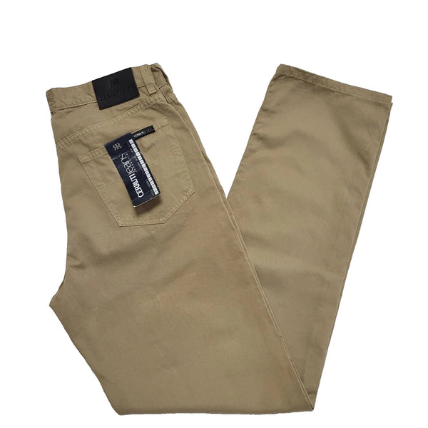 Cerrum Jeans Beige Zipper Fly Straight Denim Jeans Men's uk L W34 L34 H309