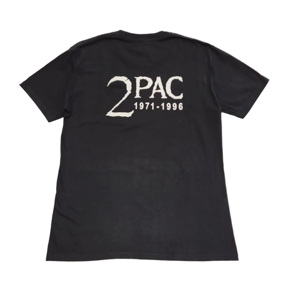 Rock@Tees Vintage 90's 2 Pac T-Shirt Black Short Sleeve UK Men's Size L