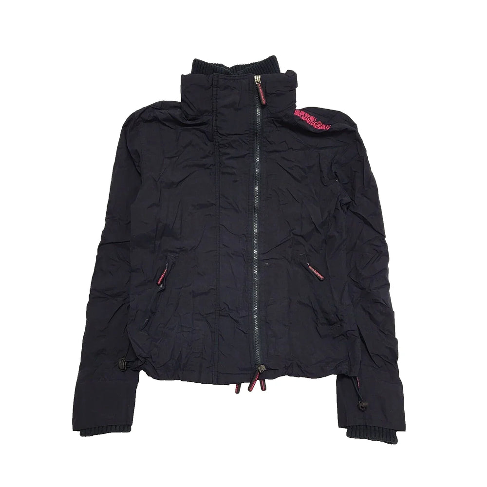 Superdry Wind Cheater Navy Blue Zipped Jacket UK Women's M 10 K204