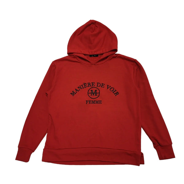 Maniere De Voir Femme Red Sweatshirt Hoodie Uk Women's Size XS BB839