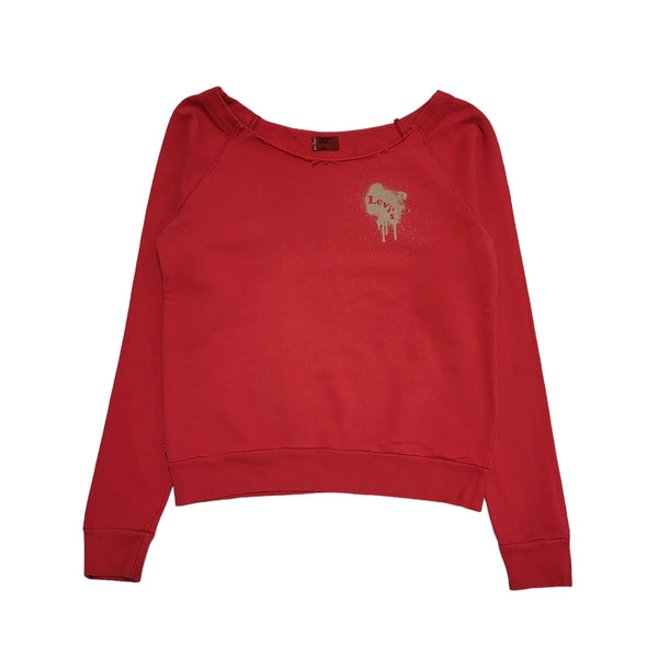 Levi's Red Long Sleeve Round Neck Sweatshirt Women's uk S 8 H601