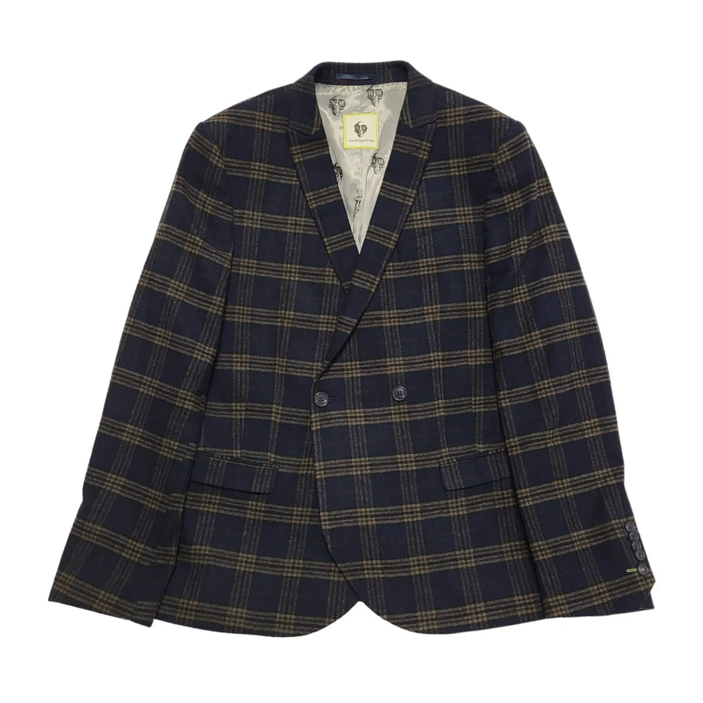 Noose & Monkey Black Check Wool Suit Blazer Jacket Men's L 42" CC887