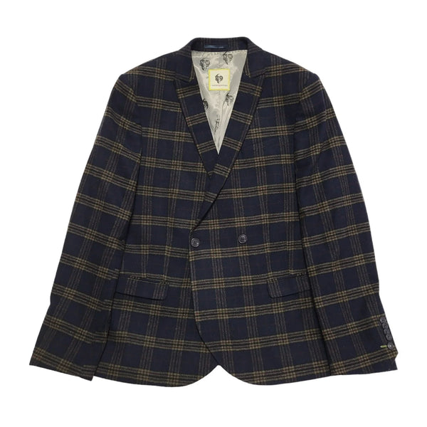 Noose & Monkey Black Check Wool Suit Blazer Jacket Men's L 42" CC887