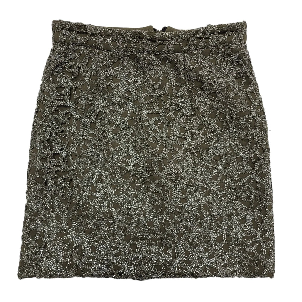 River Island Green & Silver Chain Skirt BNWT Womens Size 6 W24 CC740