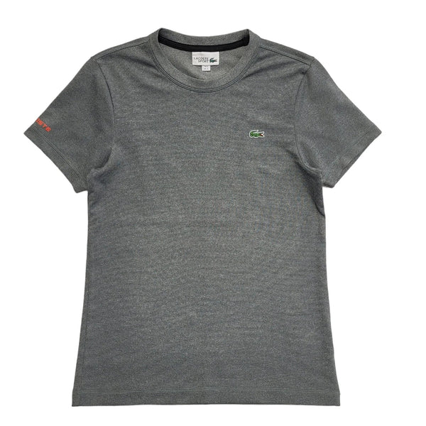 Lacoste Sport Grey Striped Short Sleeve T-Shirt UK Men's Size S DD993