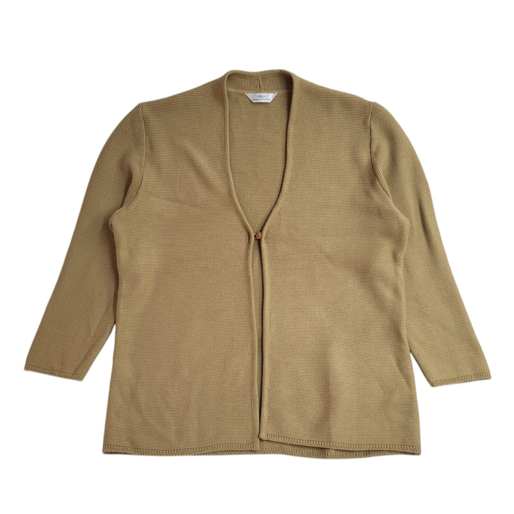 St Michael Vintage 90's Beige Button Cardigan UK Women's Size 18