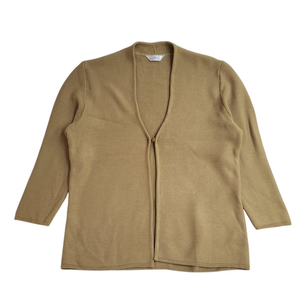 St Michael Vintage 90's Beige Button Cardigan UK Women's Size 18
